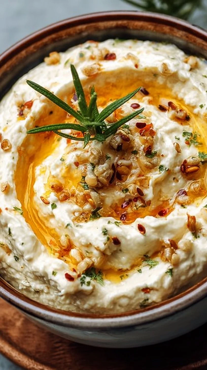Chili Lemon Ricotta Spread served with fresh vegetables and crackers