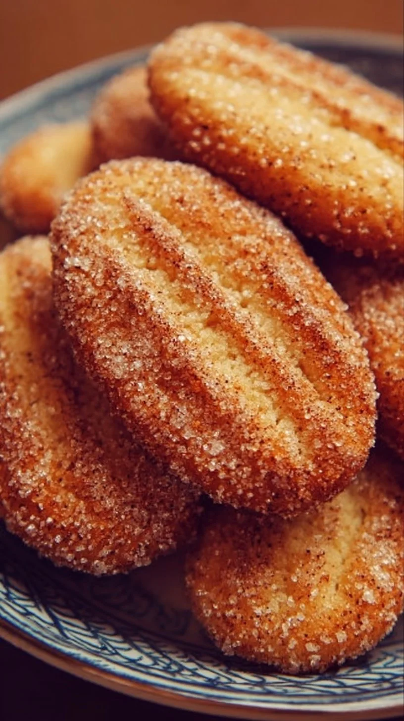 Delicious cinnamon sugar cookies with a sprinkle of cinnamon topping
