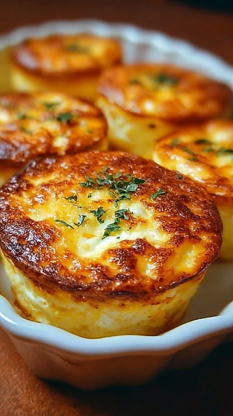 Cottage cheese bake served in a colorful dish, garnished for flavor.