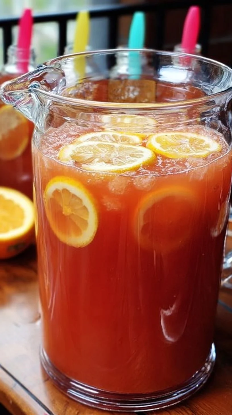 Colorful and refreshing party punch in a large bowl for gatherings