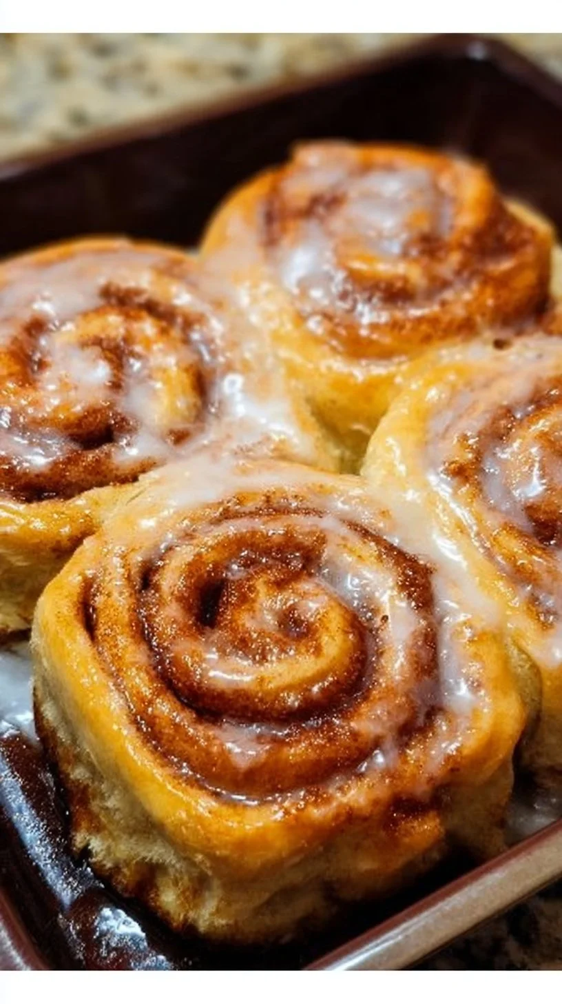 Delicious homemade TikTok cinnamon rolls with creamy frosting