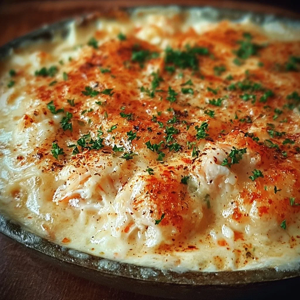 Delicious Joe's Crab Shack crab dip served with crispy crackers
