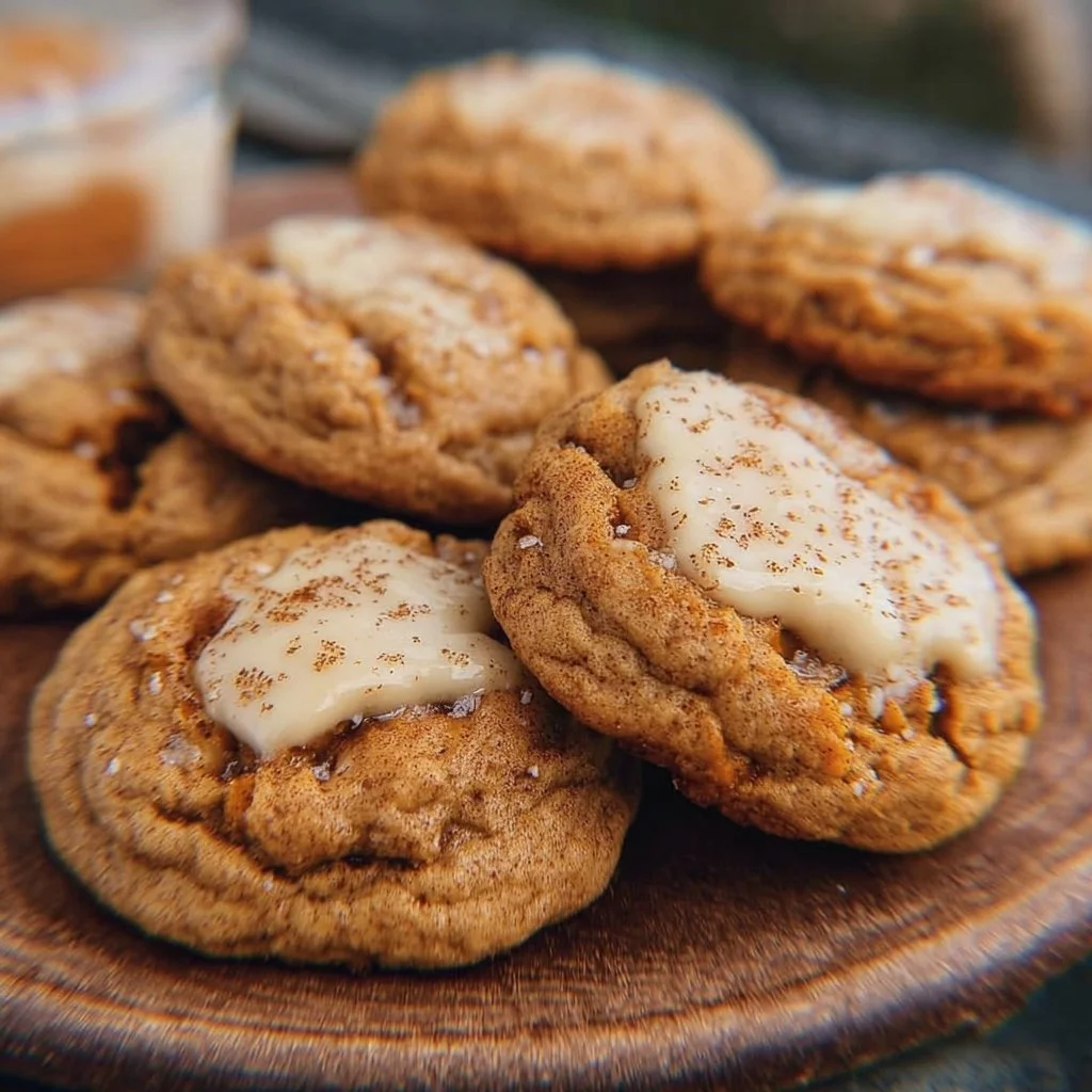 Delicious Pumpkin Cheesecake Cookies with spiced pumpkin flavor and creamy filling