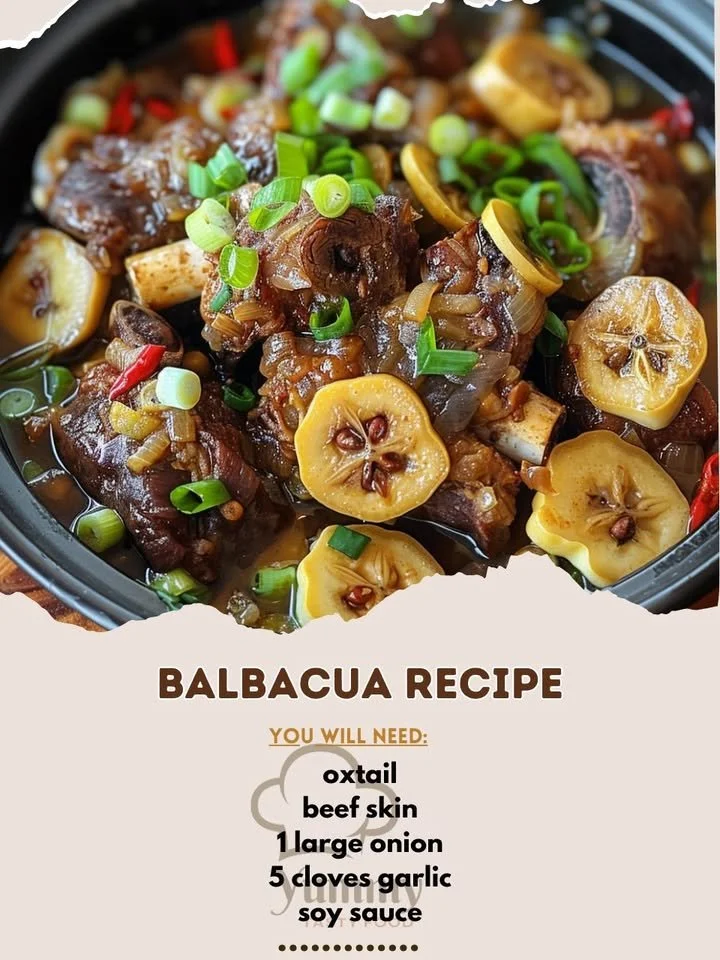 Delicious Balbacua, a traditional Filipino dish with tender meat in savory broth.