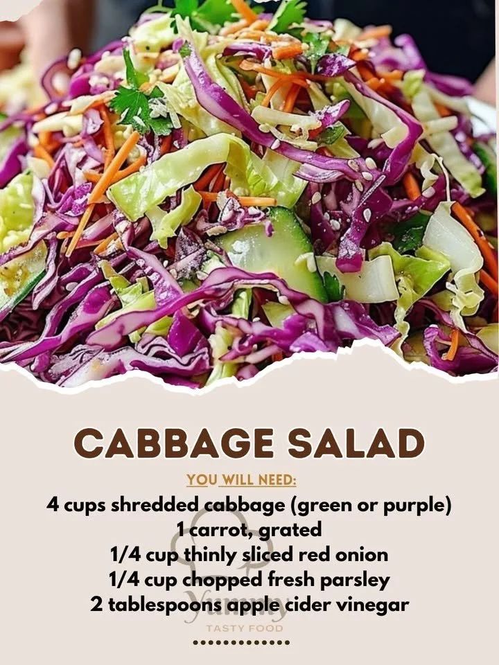 Fresh and colorful cabbage salad with vegetables and dressing