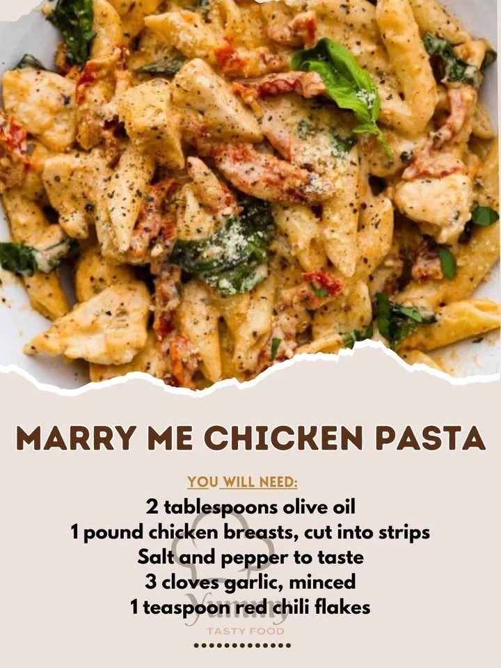 Creamy Marry-Me Chicken Pasta served in a bowl with fresh herbs
