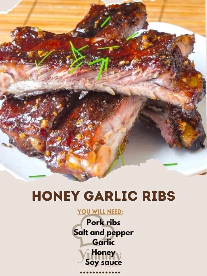 Delicious honey garlic ribs cooked to perfection on a barbecue grill