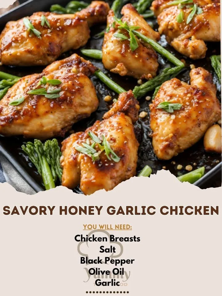 Delicious honey garlic chicken served on a plate with vegetables